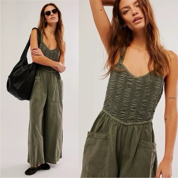 Free People Pants - Free People Forever Always Cotton Wide Leg Jumpsuit